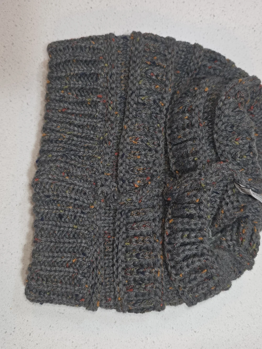 C.C Gray Knit Pom Beanie - Cozy Winter Hat
